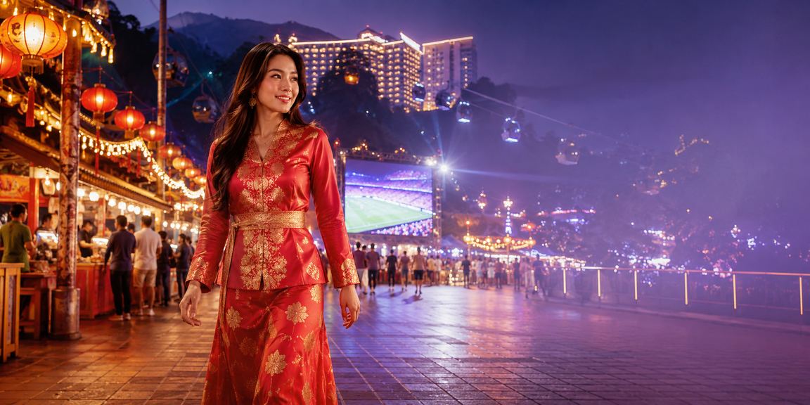 Pemain Malaysia dari Genting Highlands menikmati pertaruhan bola sepak langsung di pn10
